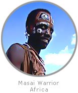 photo of a Masai warrior, Africa