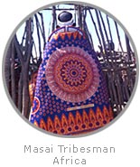 photo of a Masai tribesman, Africa